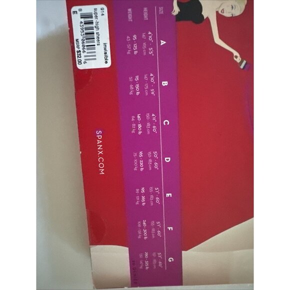 Spanx Size E Sheer High Waisted Sheers Invisible 914 Slimming New - Picture 4 of 5